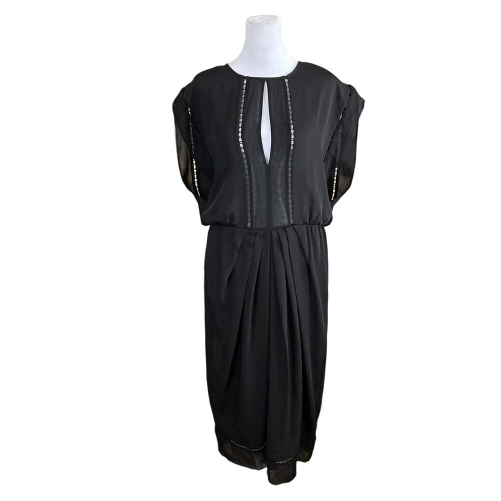 Zimmerman Black Crew Neck Midi Length Dress Size 3 or 10…